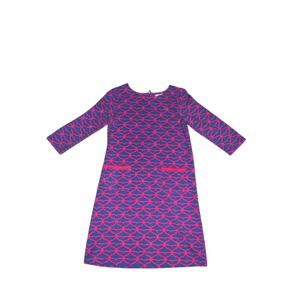 Vineyard Vines Zip Blue And Pink Zip up Dress Size L 14